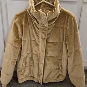 Women's Marc New York velour puffer jacket